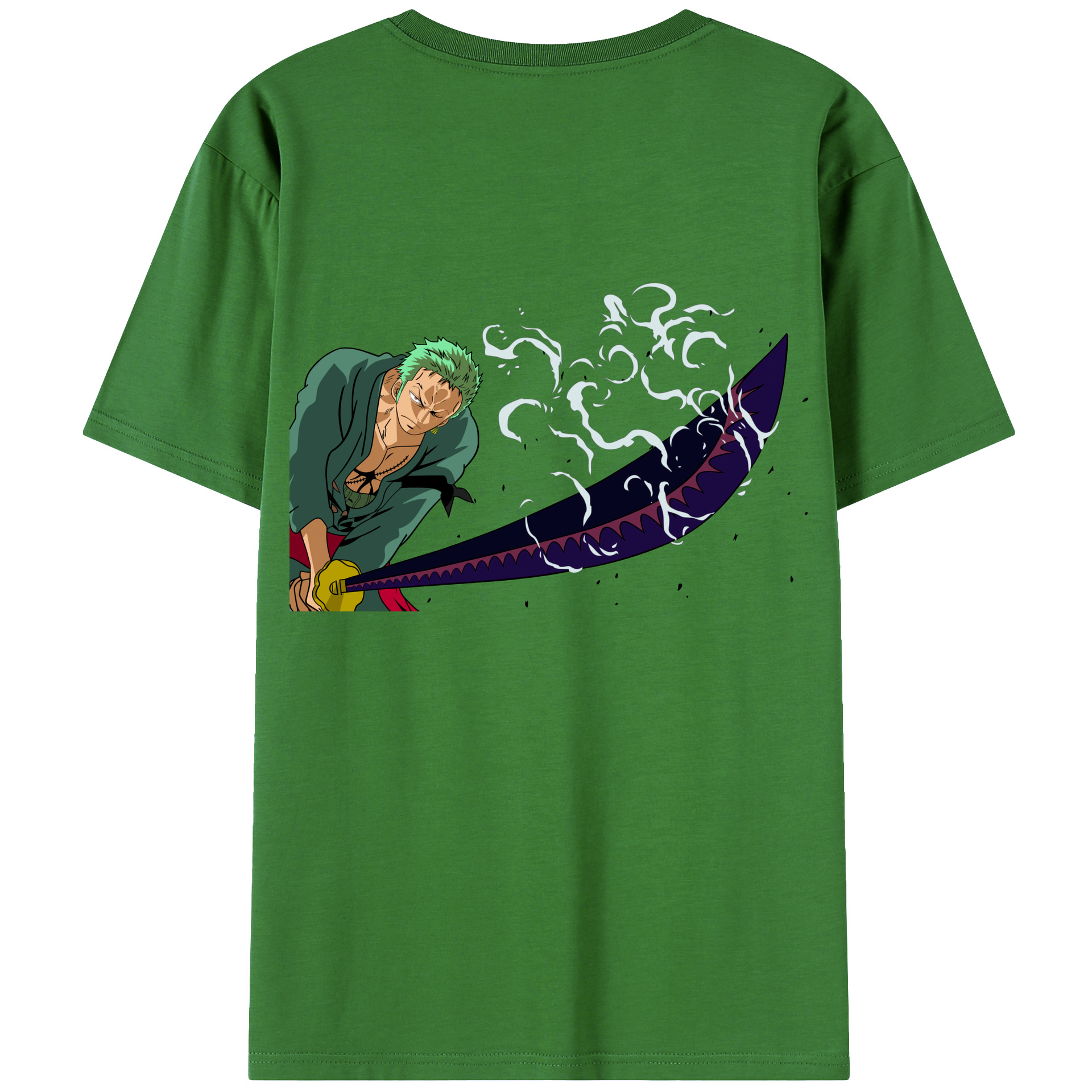 ワンピース ロロノア・ゾロ ONE PIECE Roronoa Zoro レディース半袖Tシャツ(バックプリント)